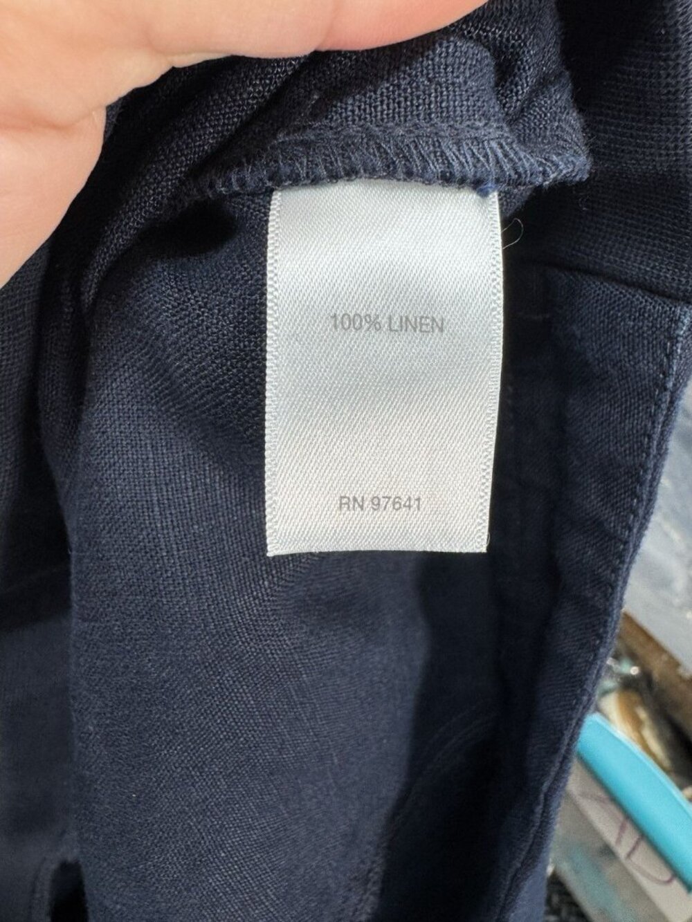 J. Jill Love Linen Crop Pants Womens Medium Blue Pull On High Rise Lightweight - Picture 4 of 10